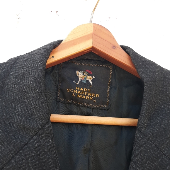 Vintage Hart Schaffner Marx Wool Trench Coat - Picture 2 of 8